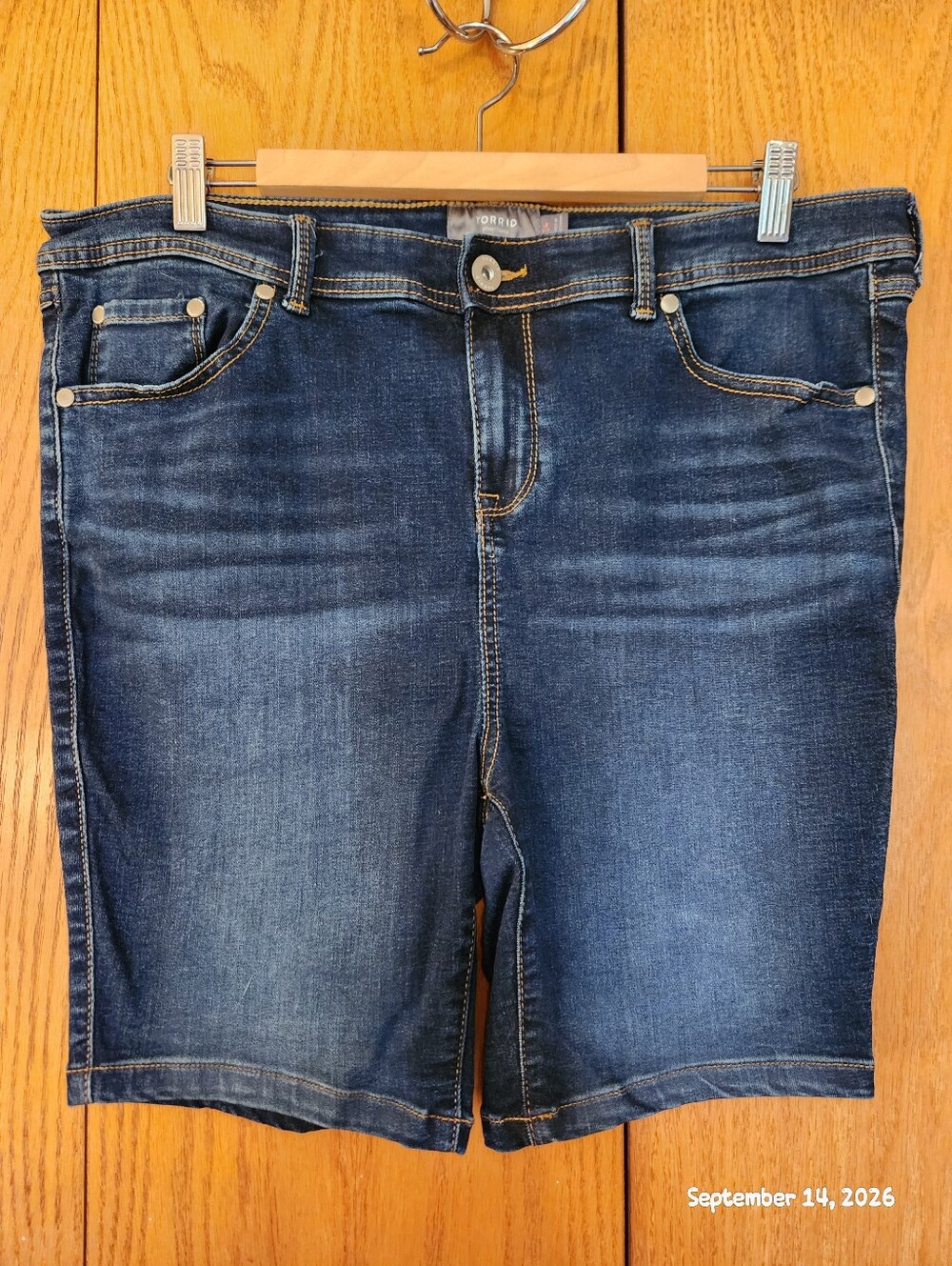 Torrid Dark Wash Bermuda Shorts